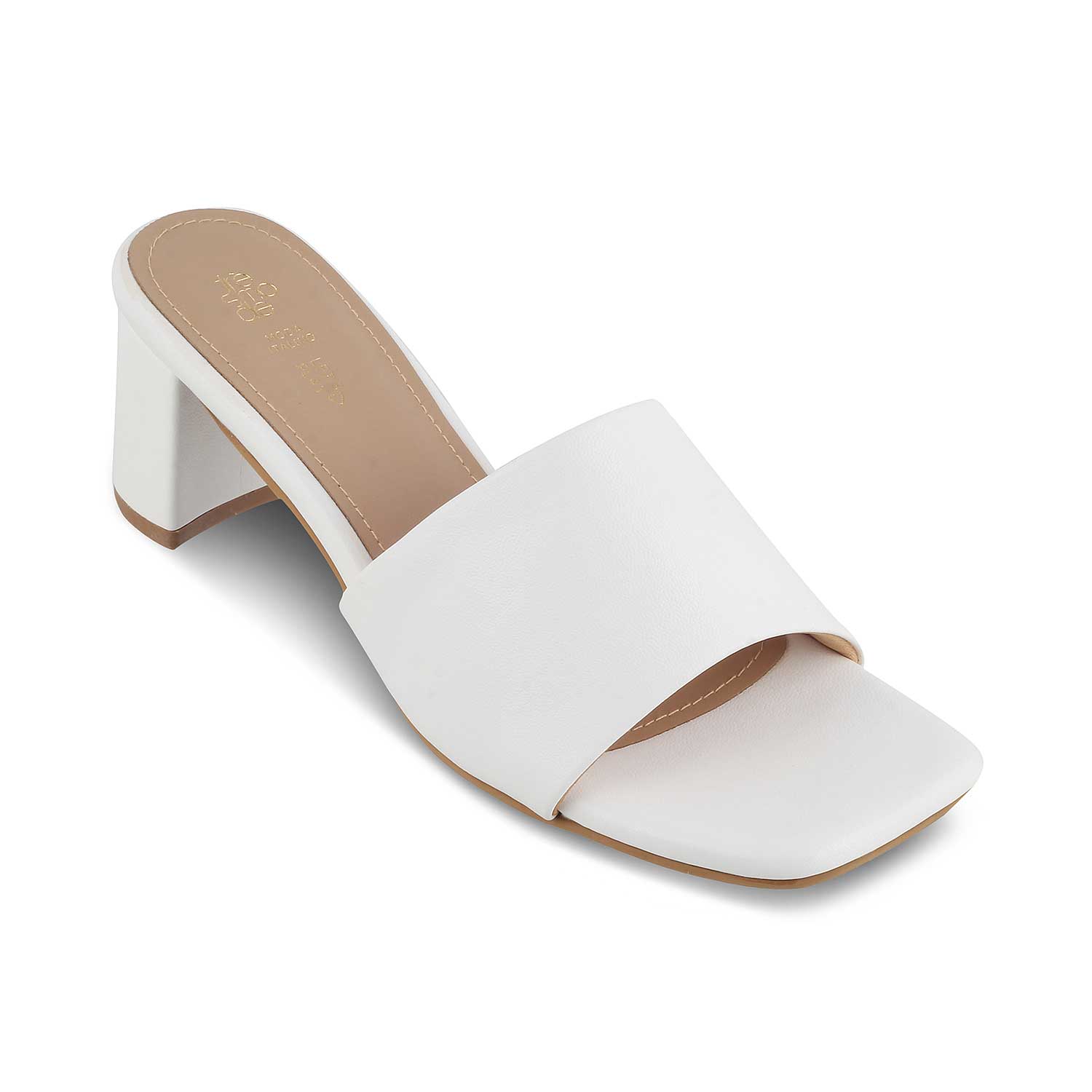 The Bariz White Women's Casual Block Heel Sandals Tresmode