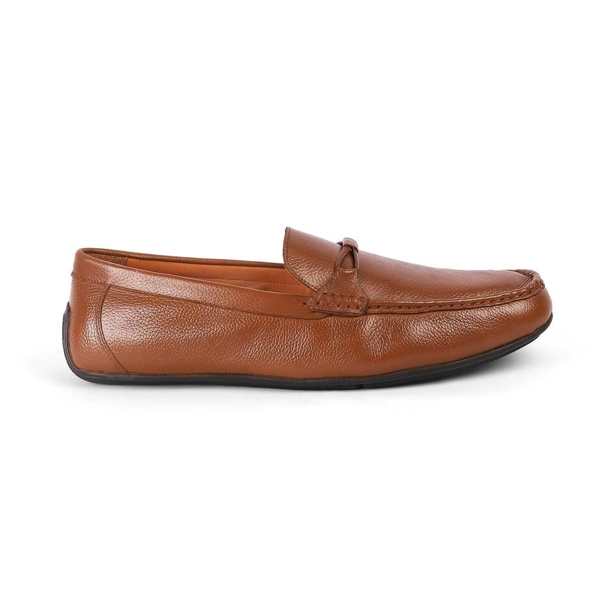Event Tan Men's Leather Driving Loafers Tresmode