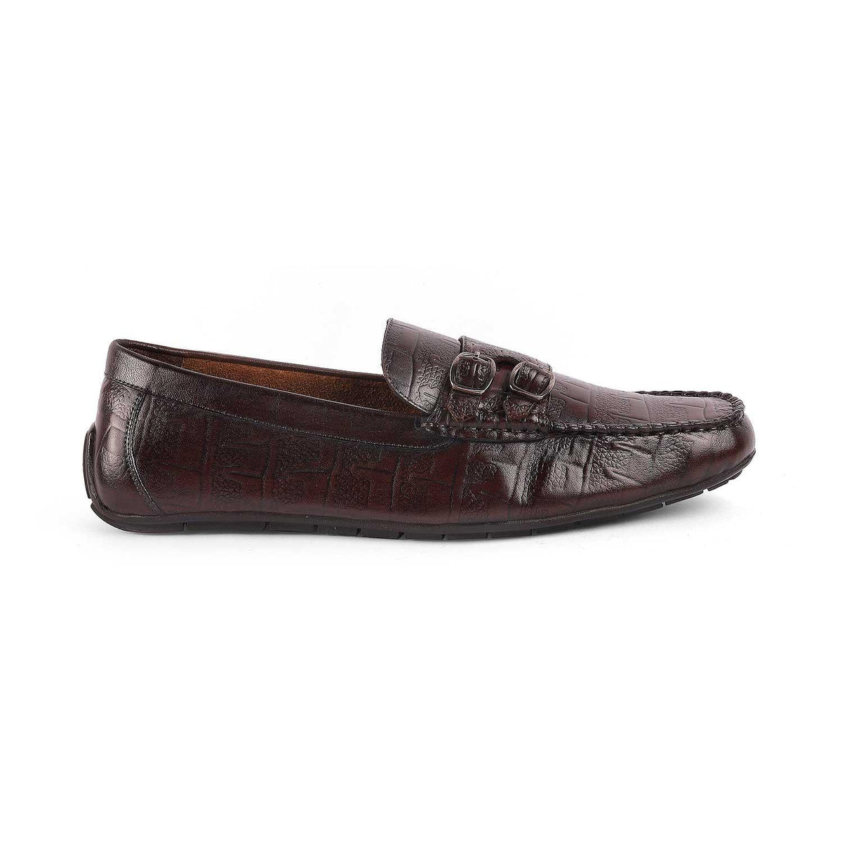 Gioia Brown Men's Double Monk Shoes Tresmode
