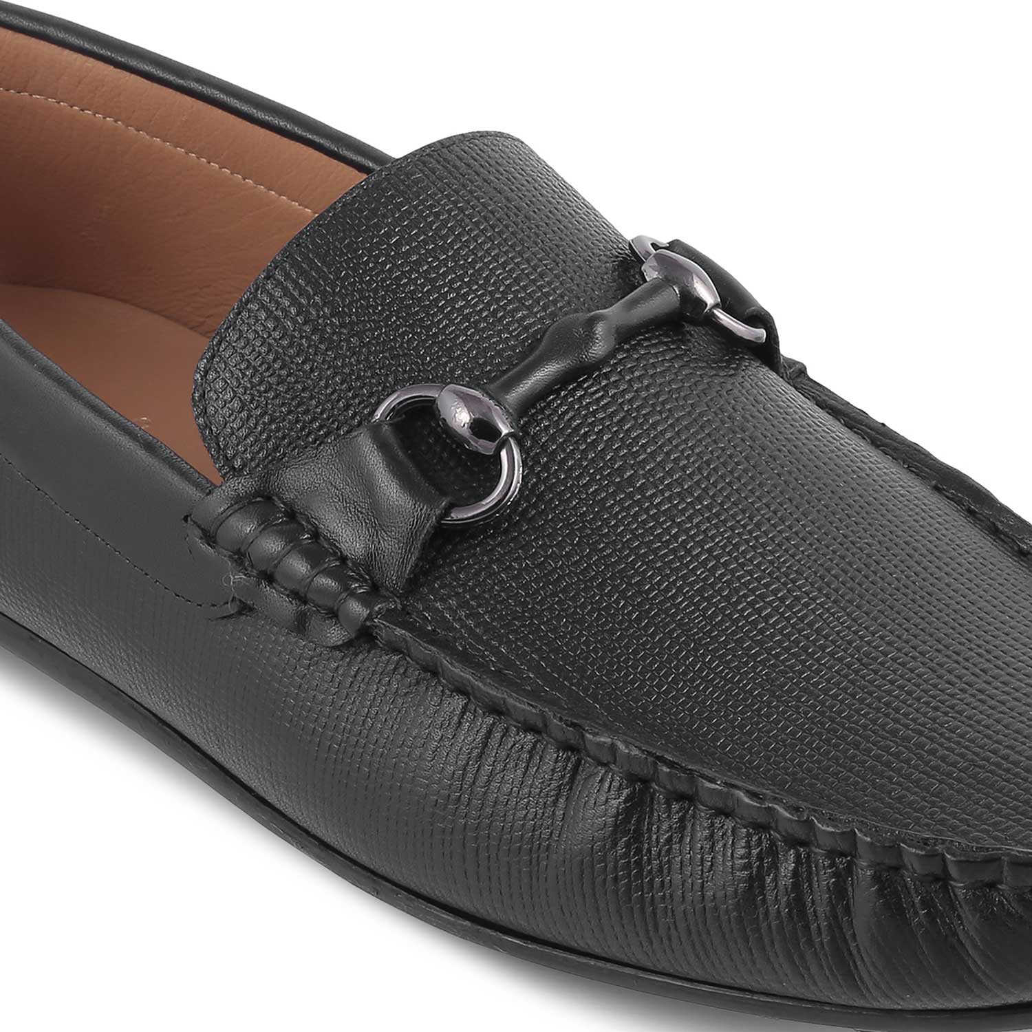 The Mills Black Men's Leather Driving Loafers Tresmode