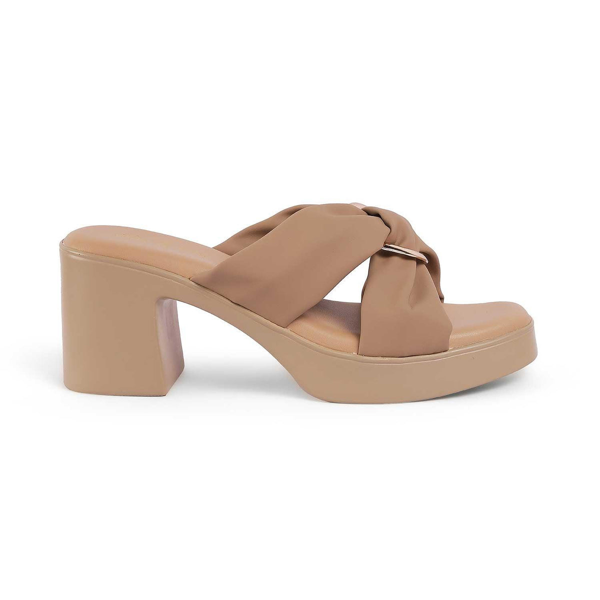 Molin Beige Women's Block Heel Sandals Tresmode
