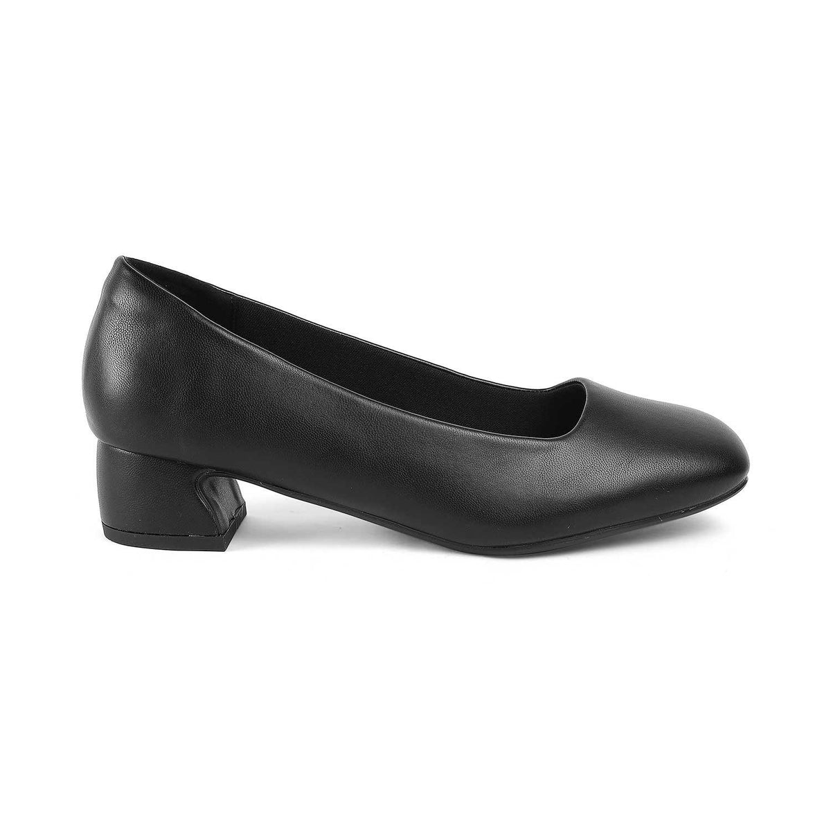 Riyan Black Women's Block Heel Pumps Tresmode