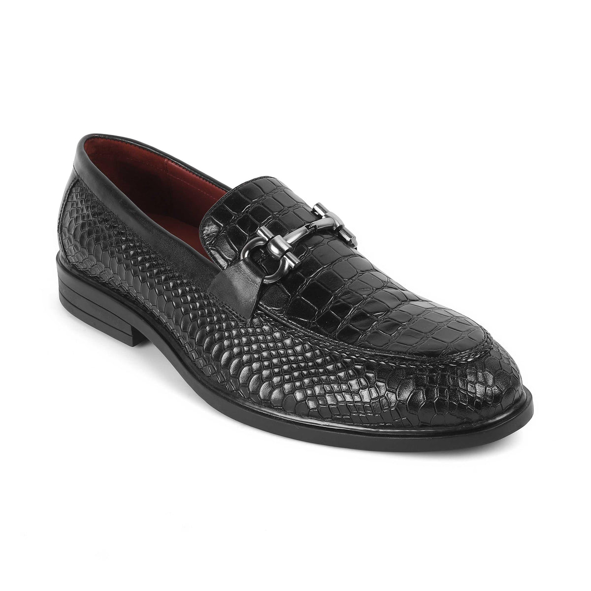 Ro Black Men's Almond Shape Leather Loafers Tresmode