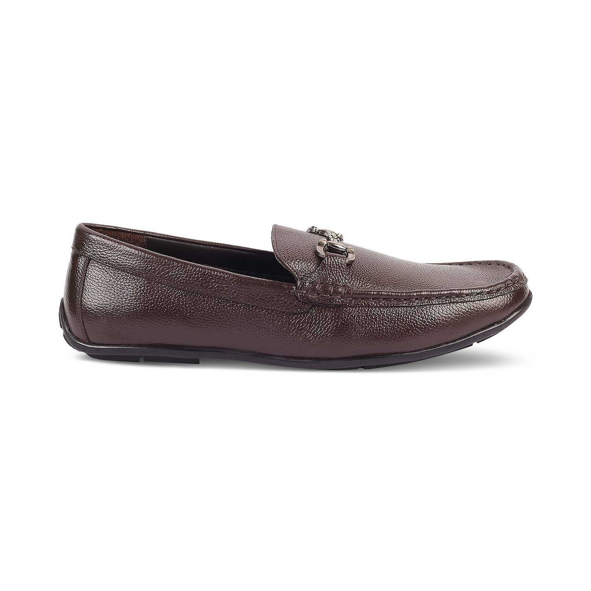 The Rosee Brown Men's Leather Driving Loafers Tresmode