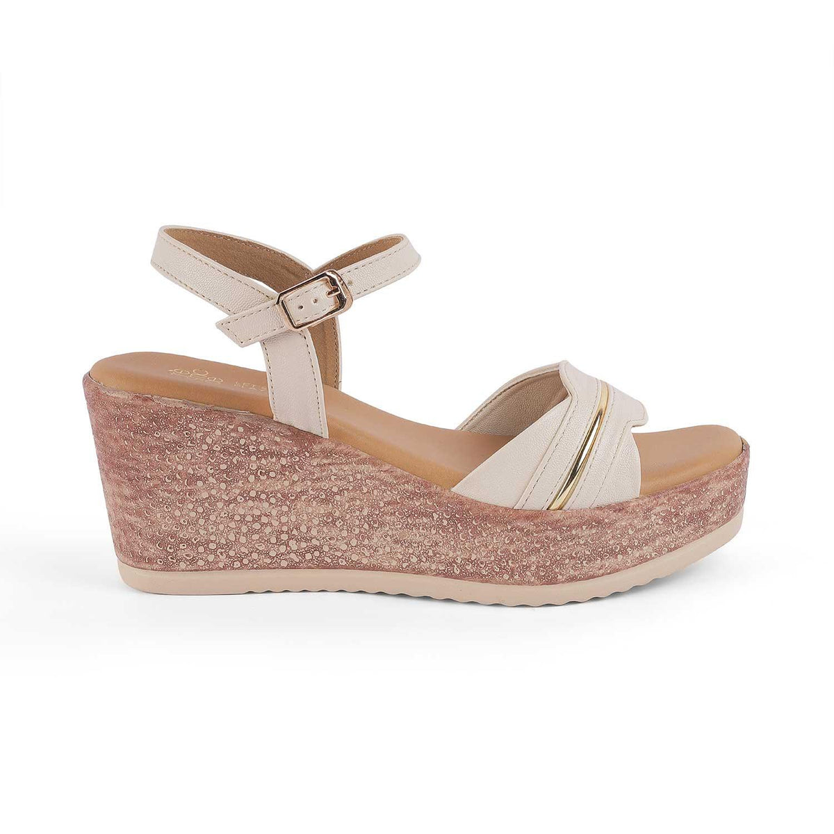 Sanet Cream Women's Wedge Sandals Tresmode