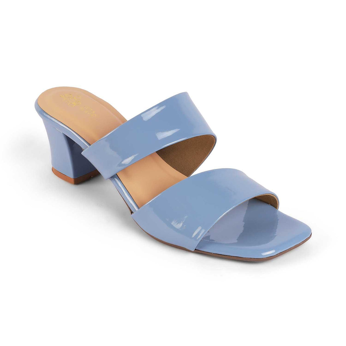 Sania Blue Women's 2.5-inch Block Heel Sandals Tresmode