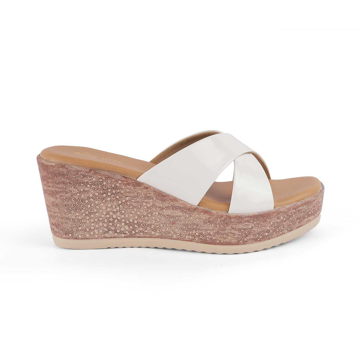 Sansy White Women's Wedge Sandals Tresmode