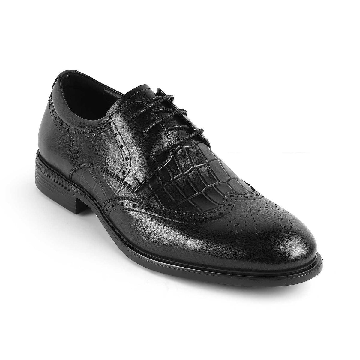 Cent Black Men's Genuine Leather Lace Ups Tresmode