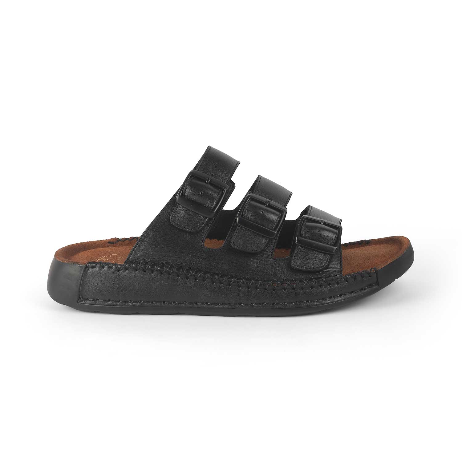 Buy Black Men's Sandals Flats The Jagri Black Tresmode