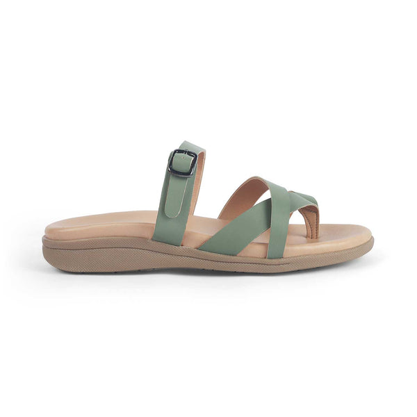 Tresmode Tie Green Women's Casual Flats