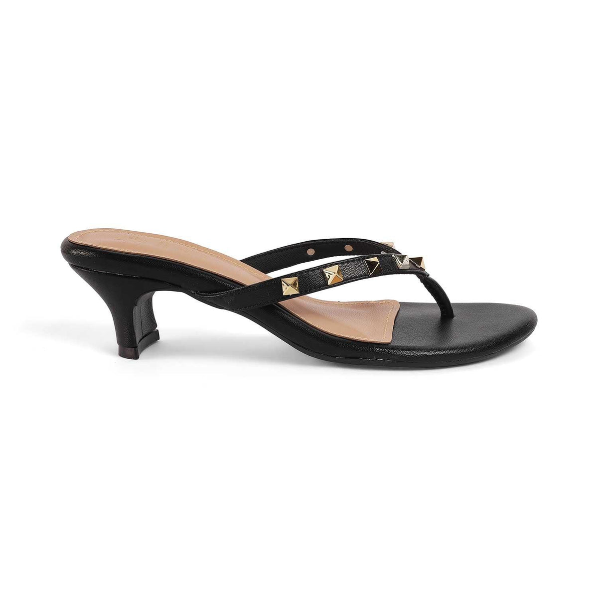 Pugstud Black Women's Heel Sandals Tresmode