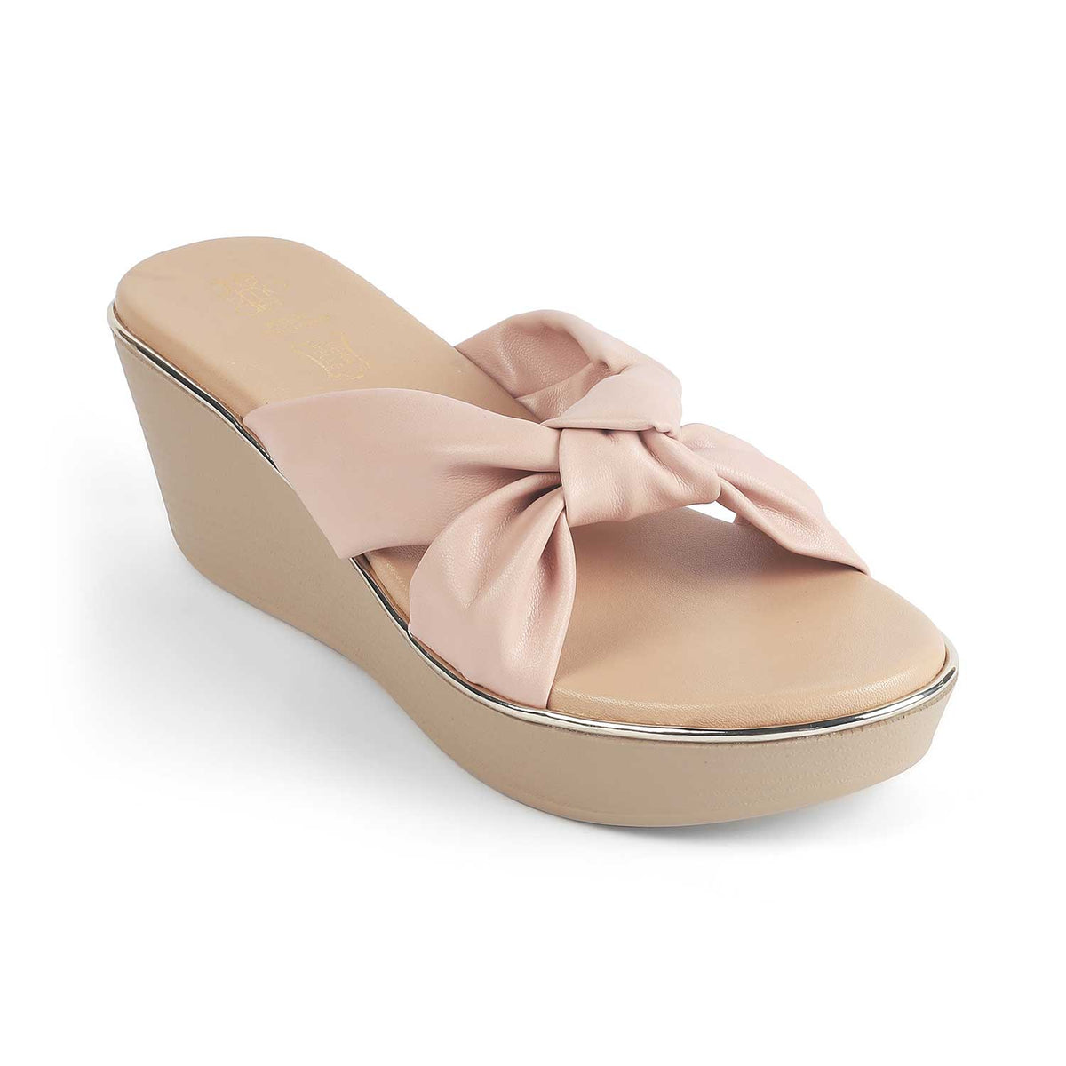 Women's Pink Wedge Heel Sandals Tresmode