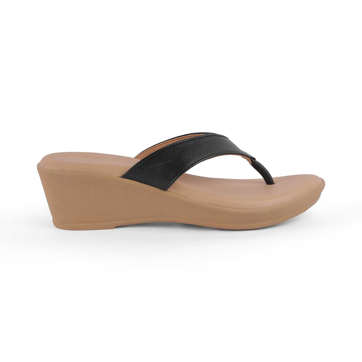 Terni Black Women's Wedge Sandals Tresmode