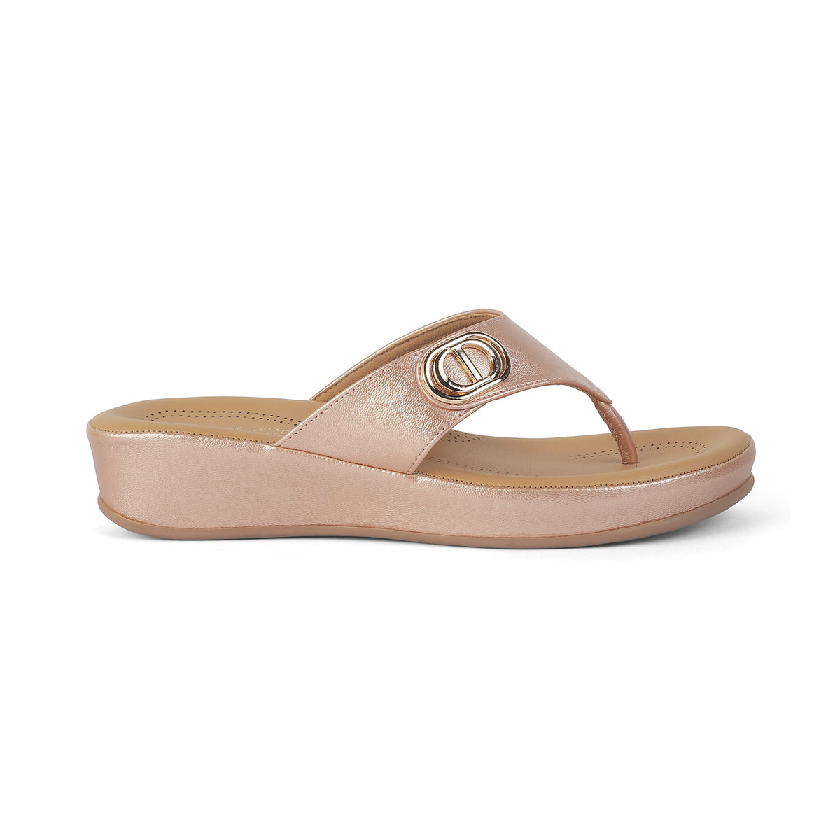 Tresmode Vantaa Champagne Women's Dress Platform Flats