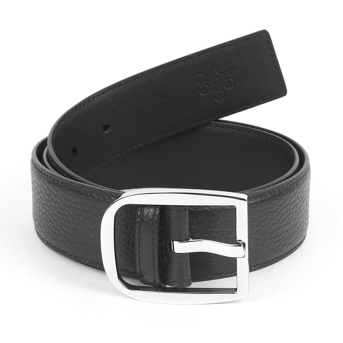 Caeser Black Genuine Leather Belt For Men Tresmode