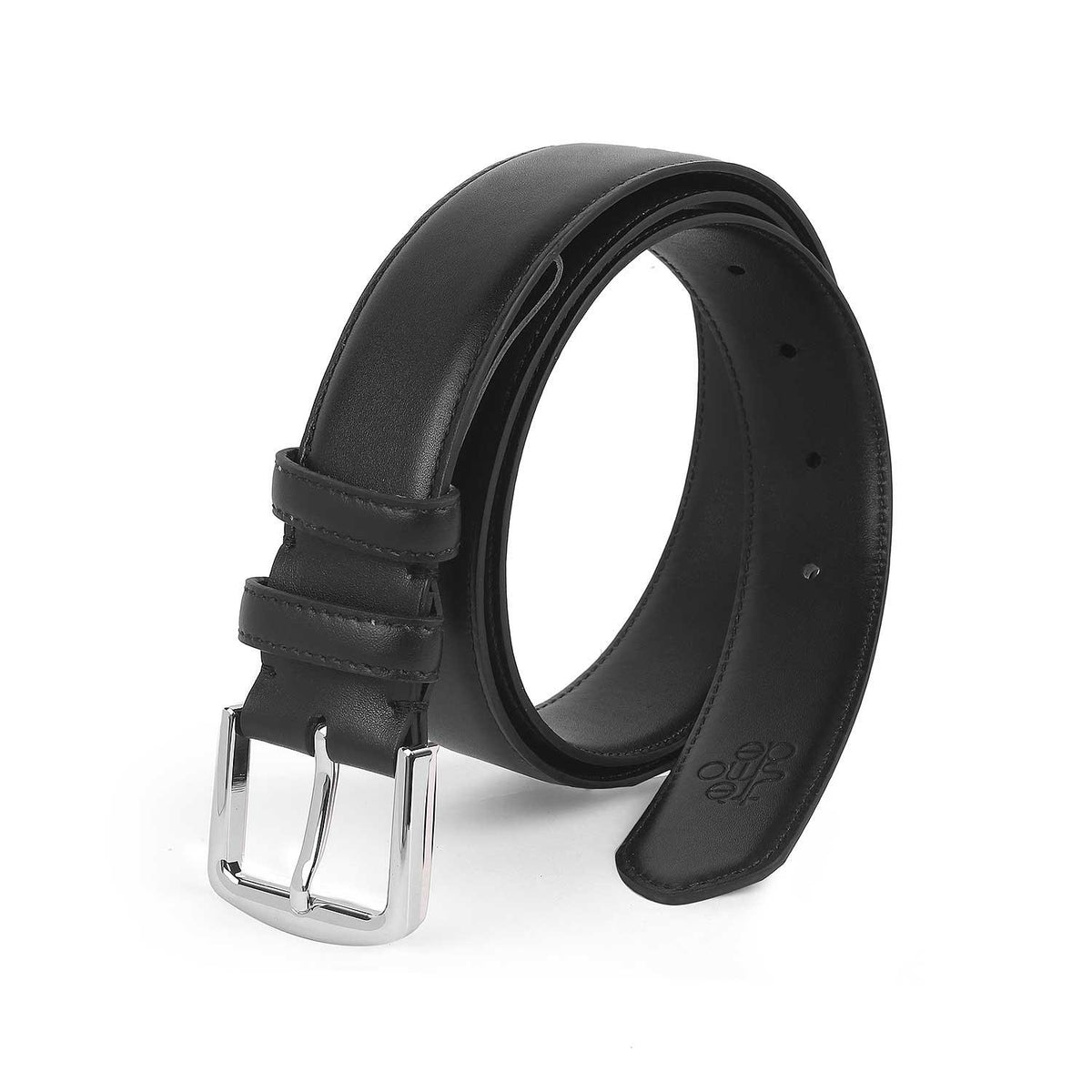 Leonardo Black Men's Leather Belt Tresmode