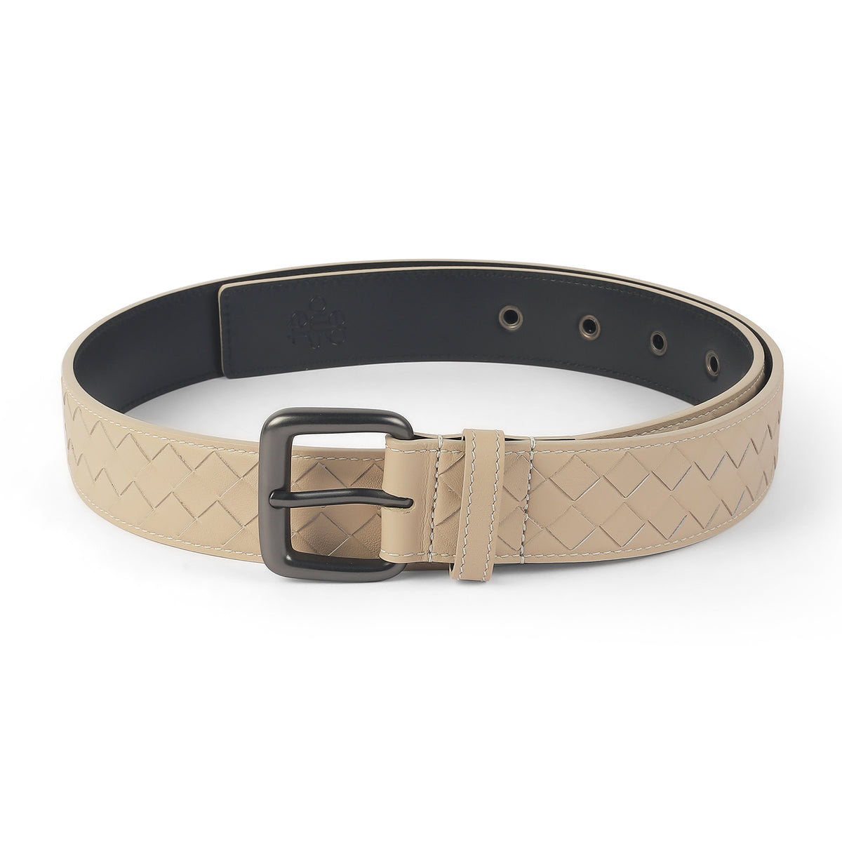 Tresmode Zeg White Men's Leather Belt