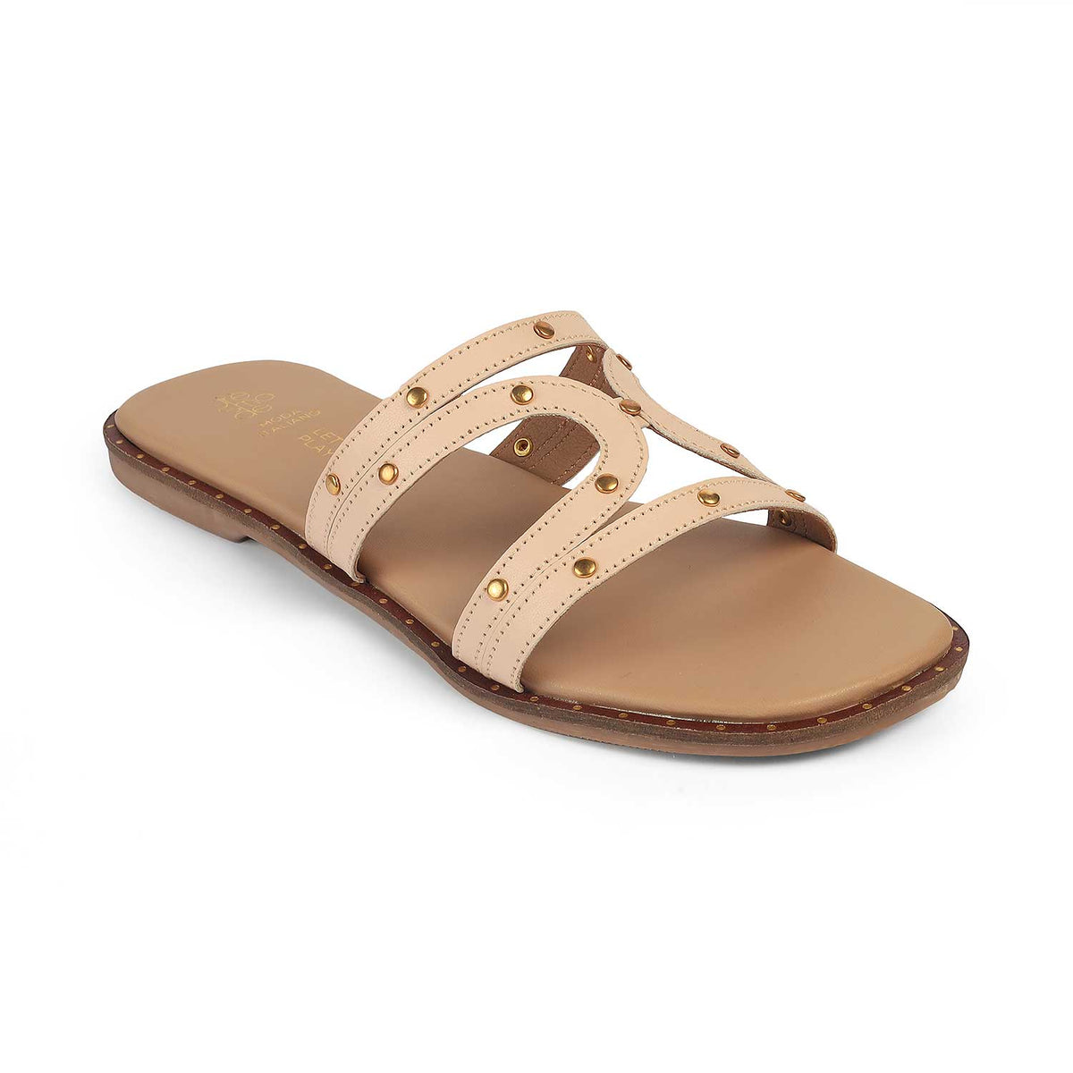 Women's Beige Flats Tresmode