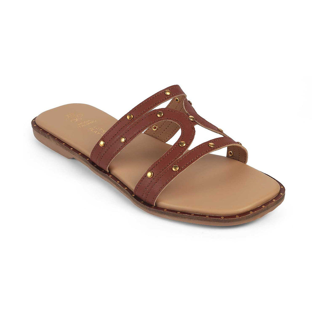 Women's Tan Flats Tresmode
