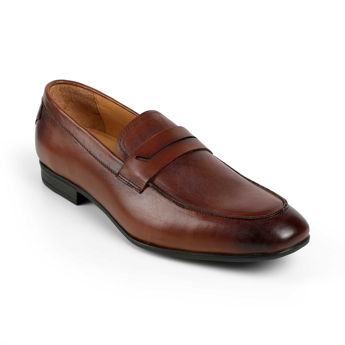 Tresmode Cosc Brown Men's Leather Penny Loafers