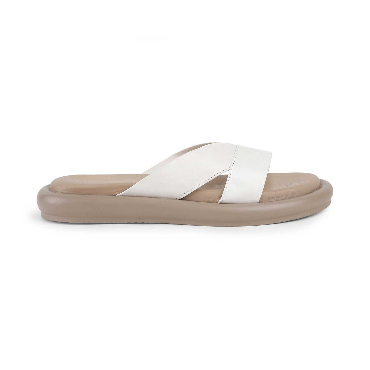 Tresmode Lalita White Women's Casual Platform Flats