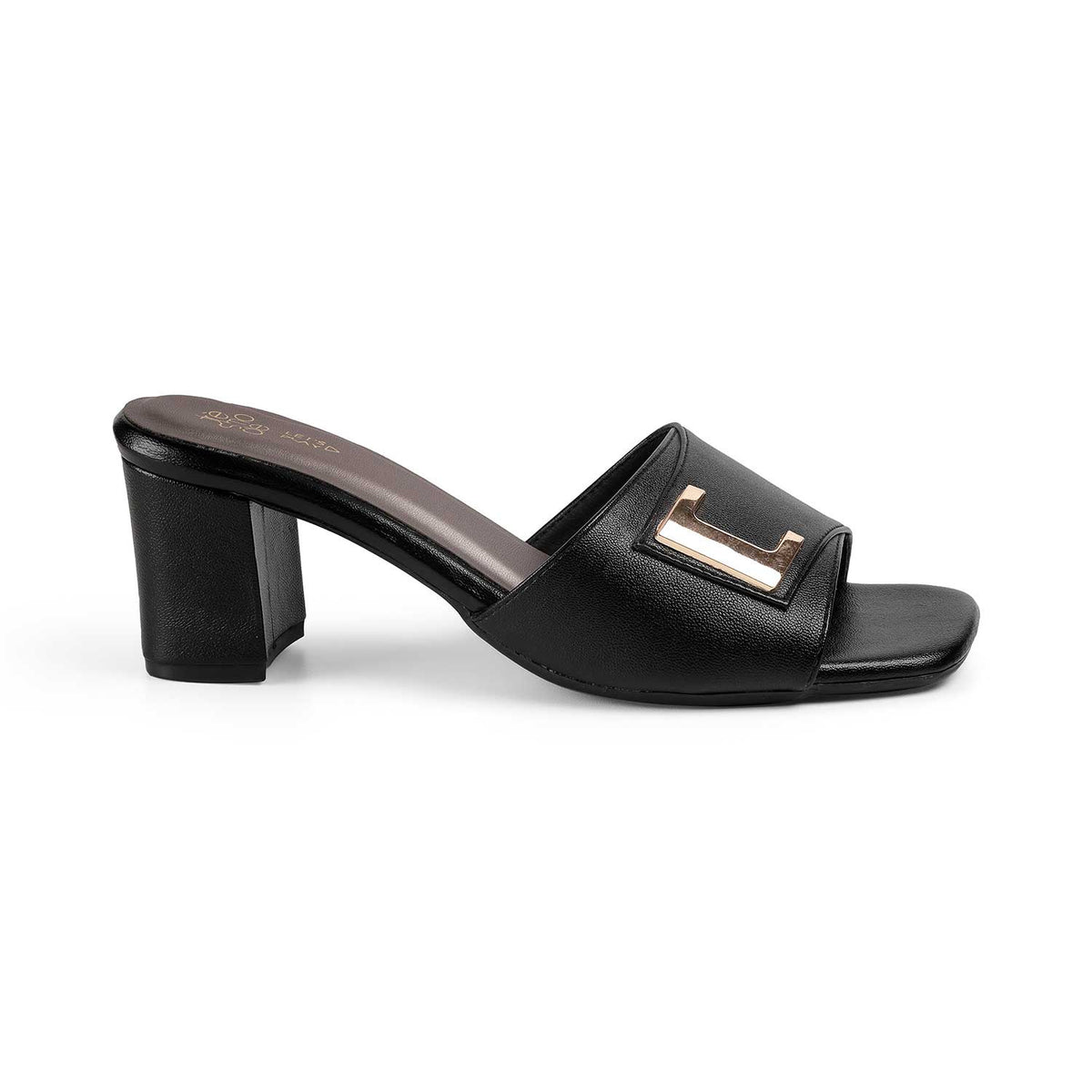 Tresmode Minsk Black Women's Dress Block Heel Sandals