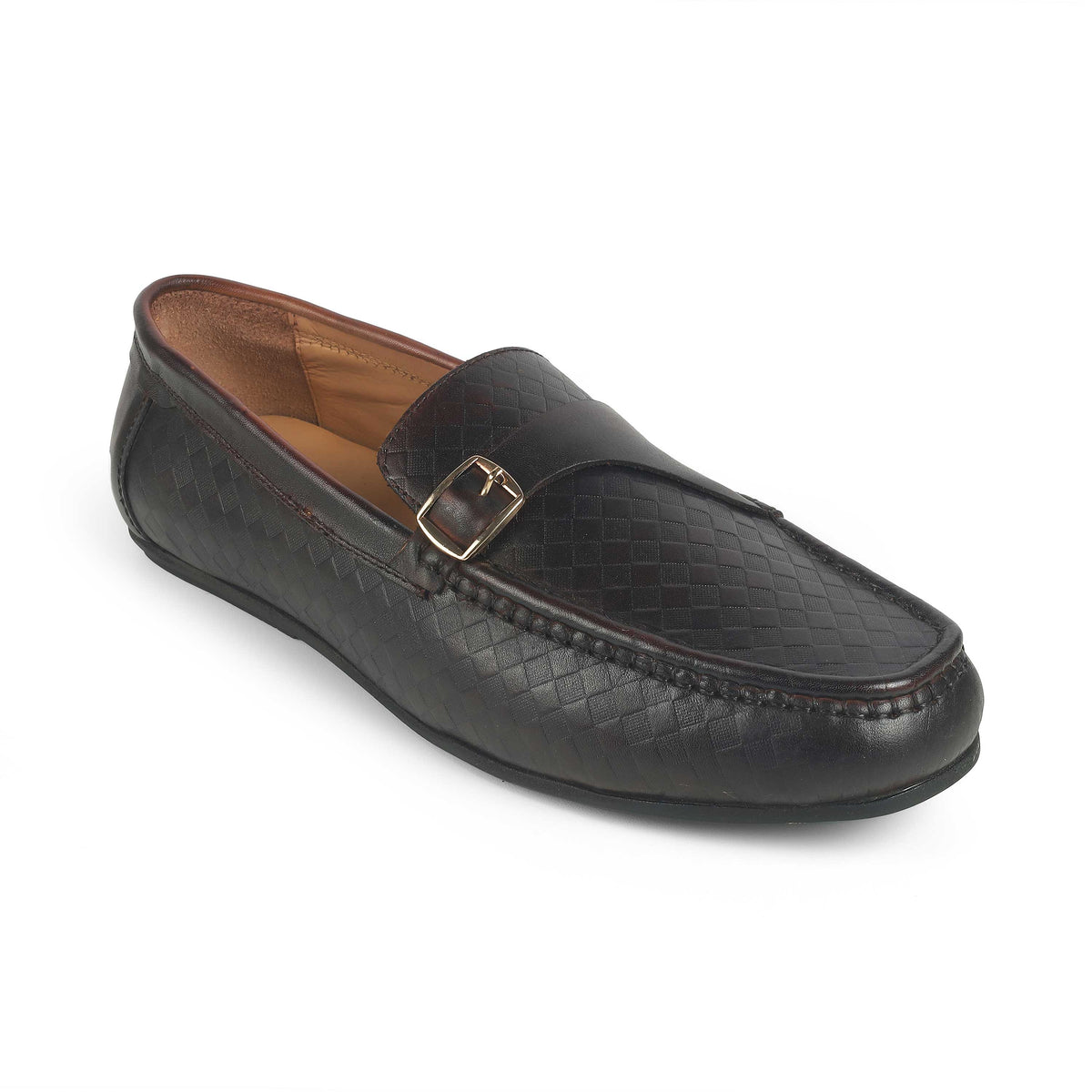 Men's Genuine Leather Single Monk Shoes Tresmode