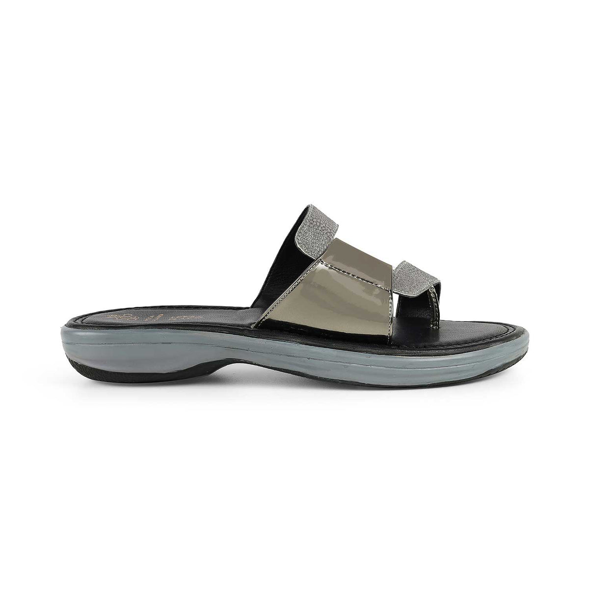 Tresmode Robila Pewter Women's Dress Platform Flats