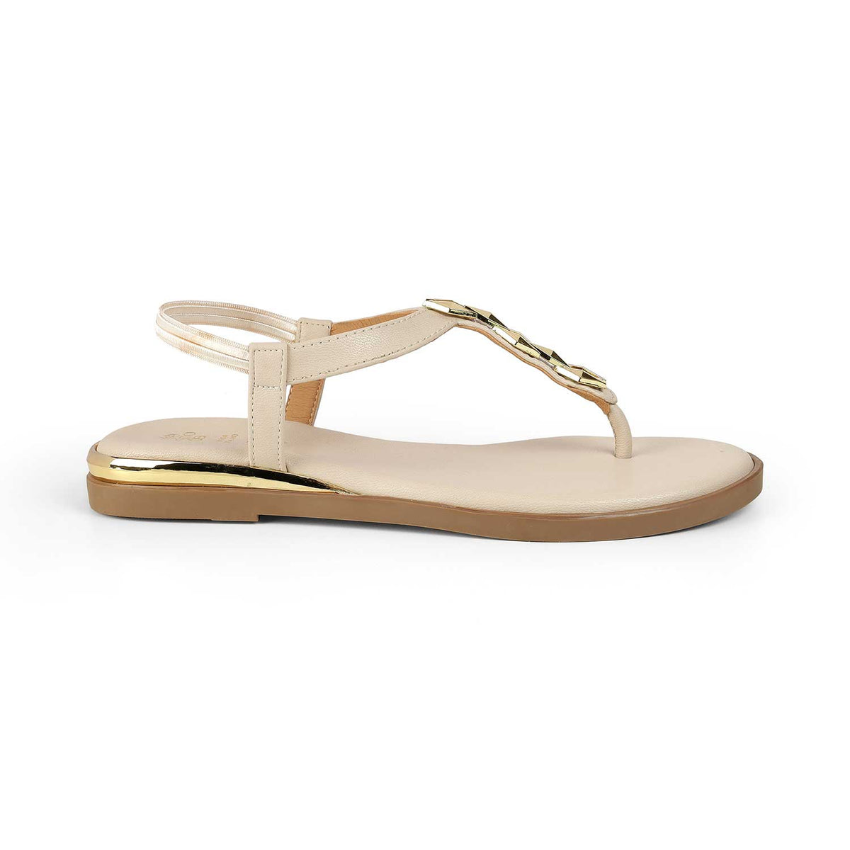 Tresmode Bucklet Cream Women's Dress Flats