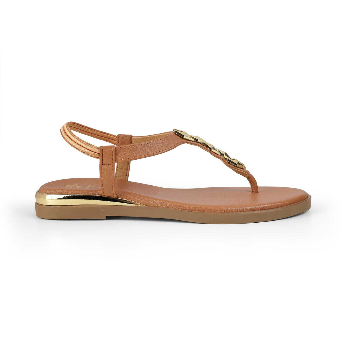 Tresmode Bucklet Tan Women's Dress Flats