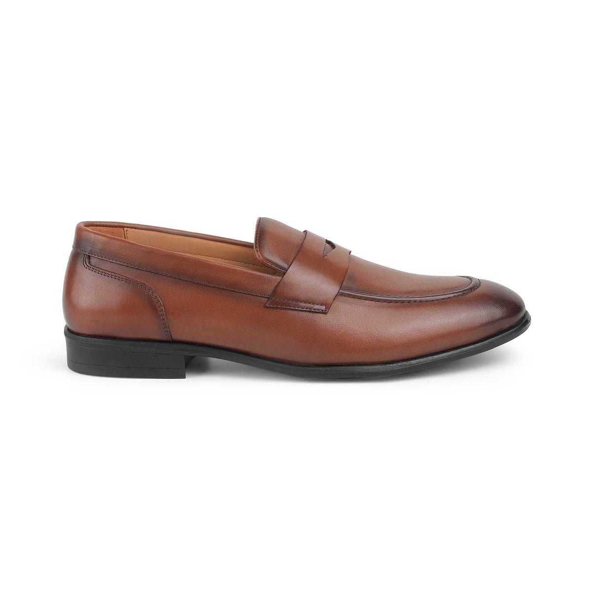 Tresmode Dos Tan Men's Leather Penny Loafers