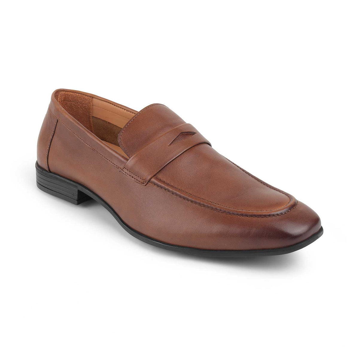 Tresmode Hak Tan Men's Leather Penny Loafers