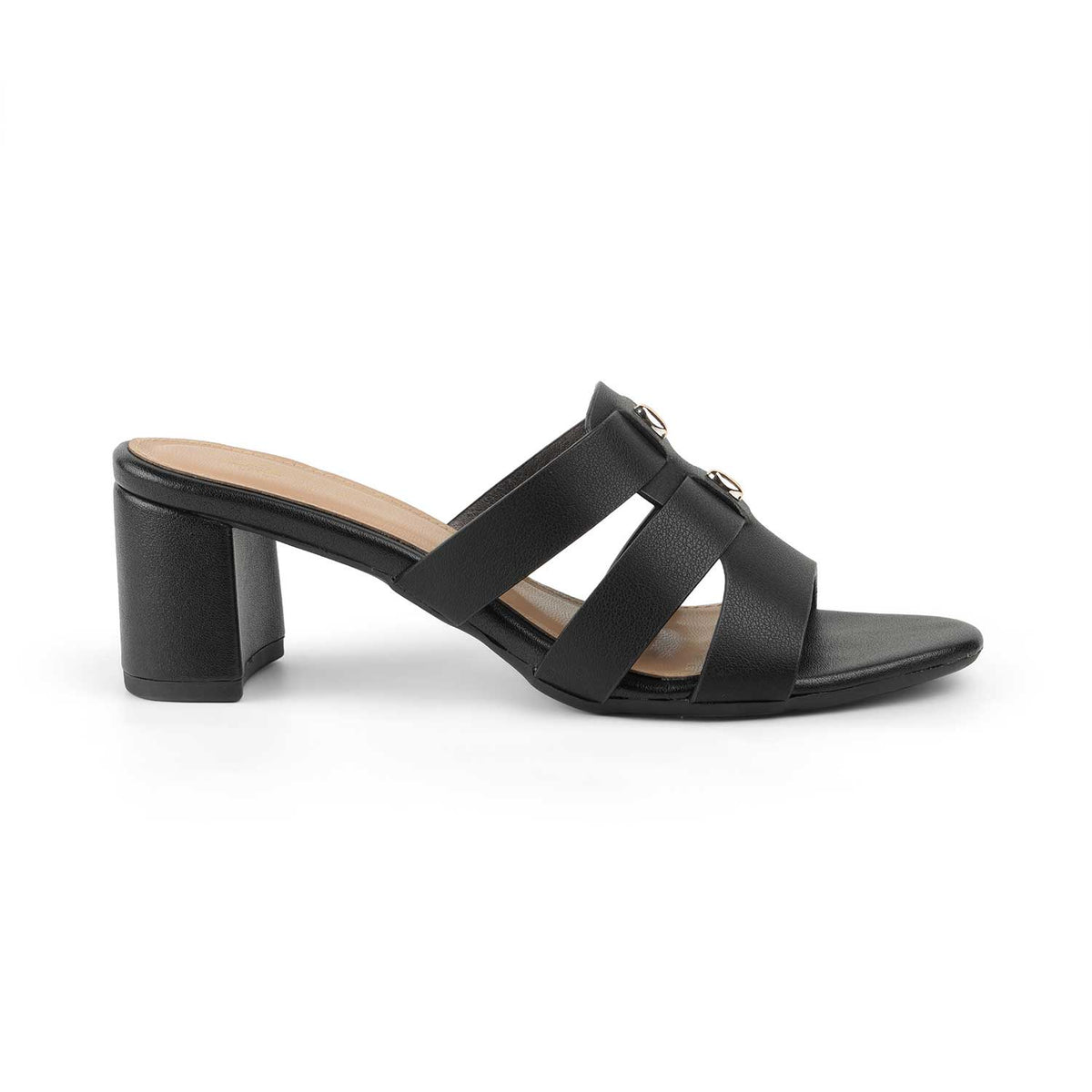 Tresmode Marzio Black Women's Dress Block Heel Sandals