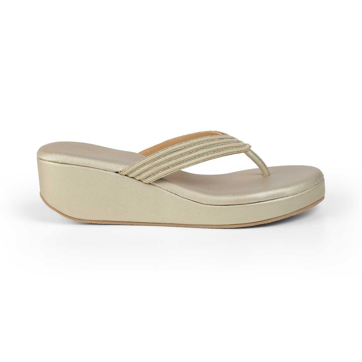 Tresmode Pary Beige Women's Dress Wedge Heel Sandals