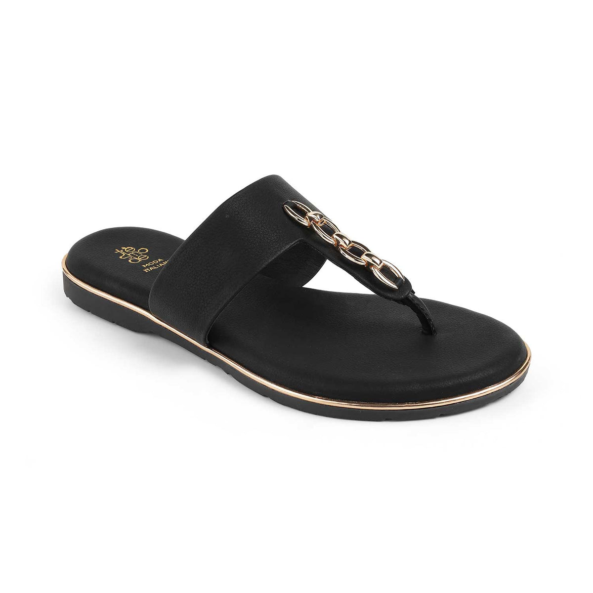 Tresmode Chaiyn Black Women's Casual Flats