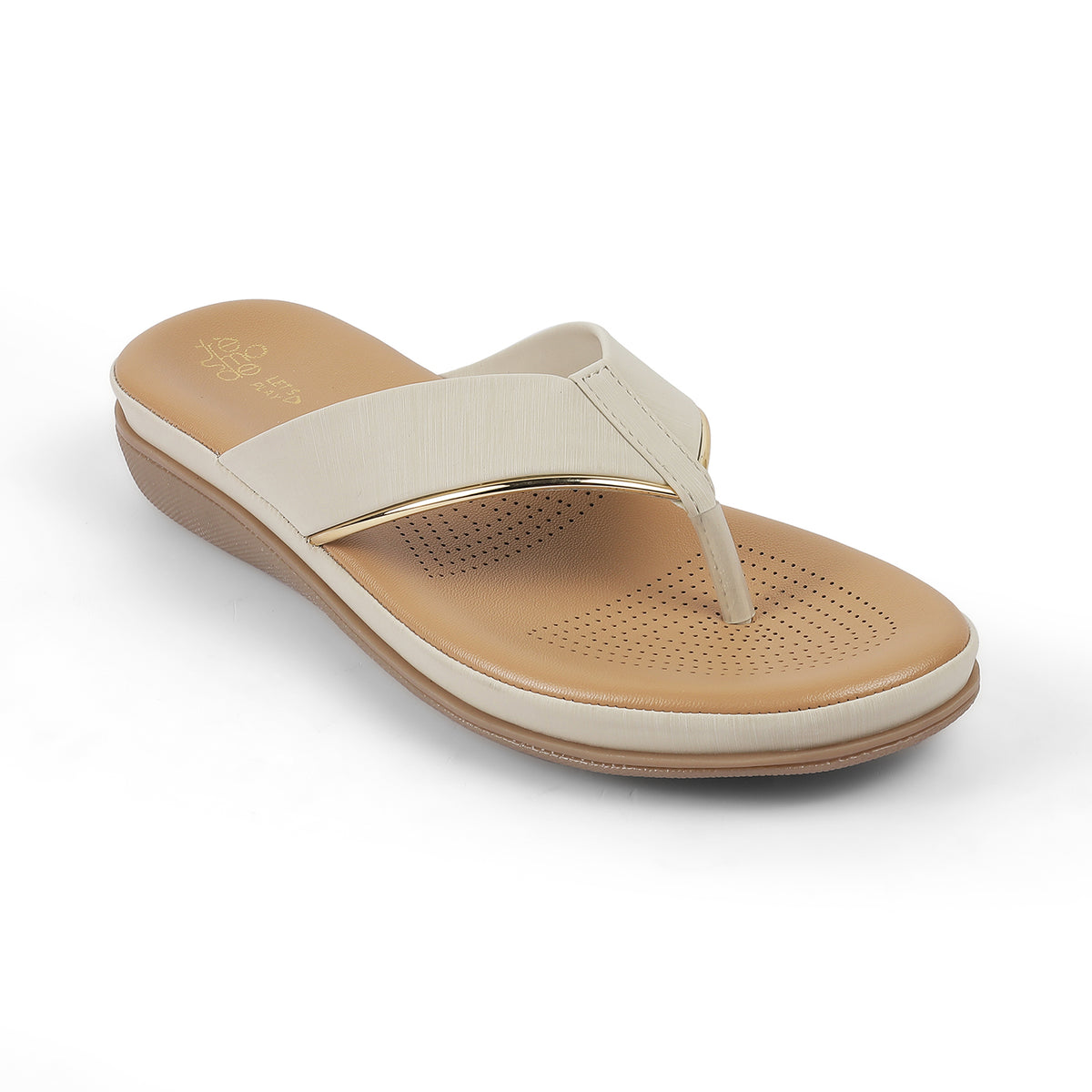 Women's Cream Platform Flats Tresmode