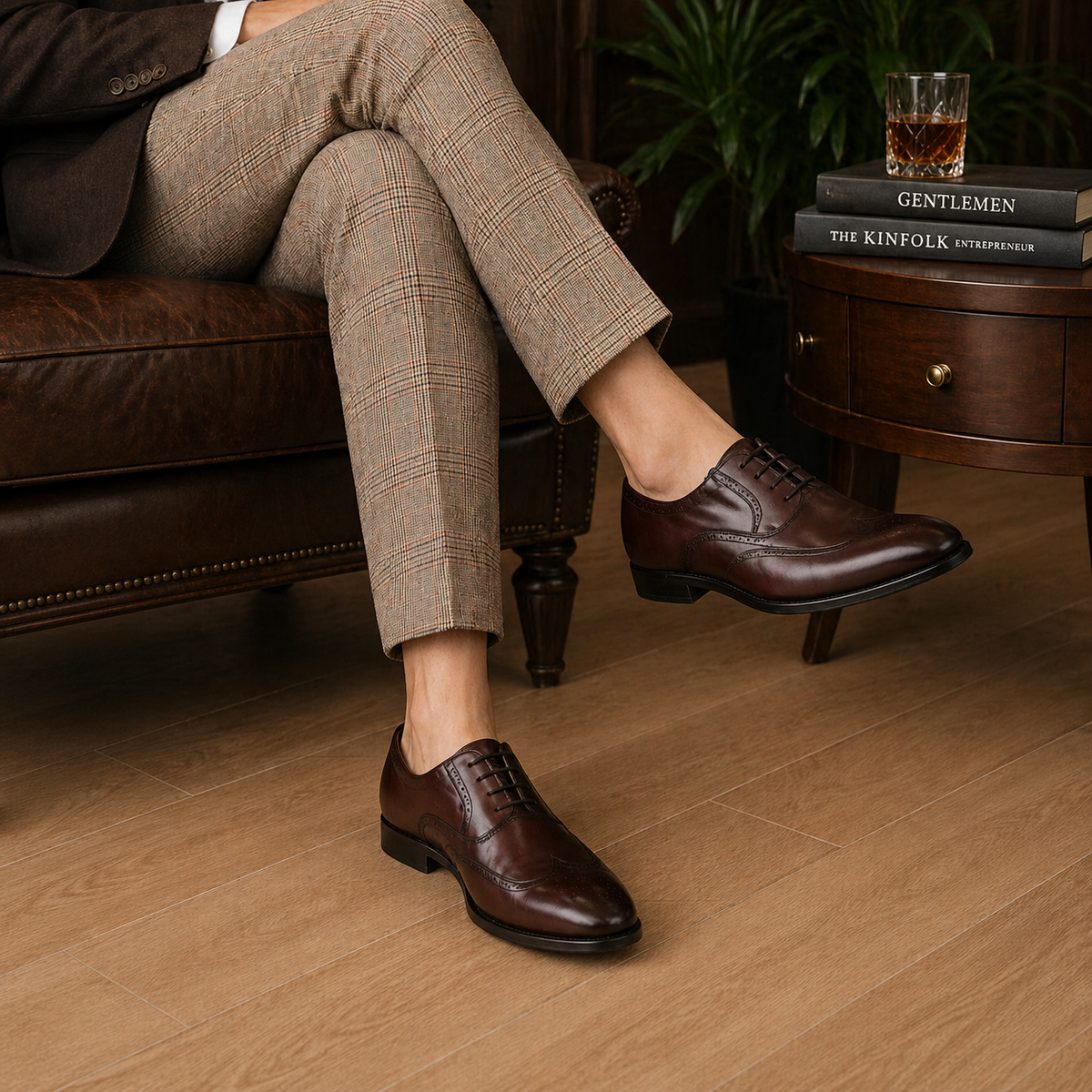 Tresmode Sanderb Brown Men's Oxford Lace Ups
