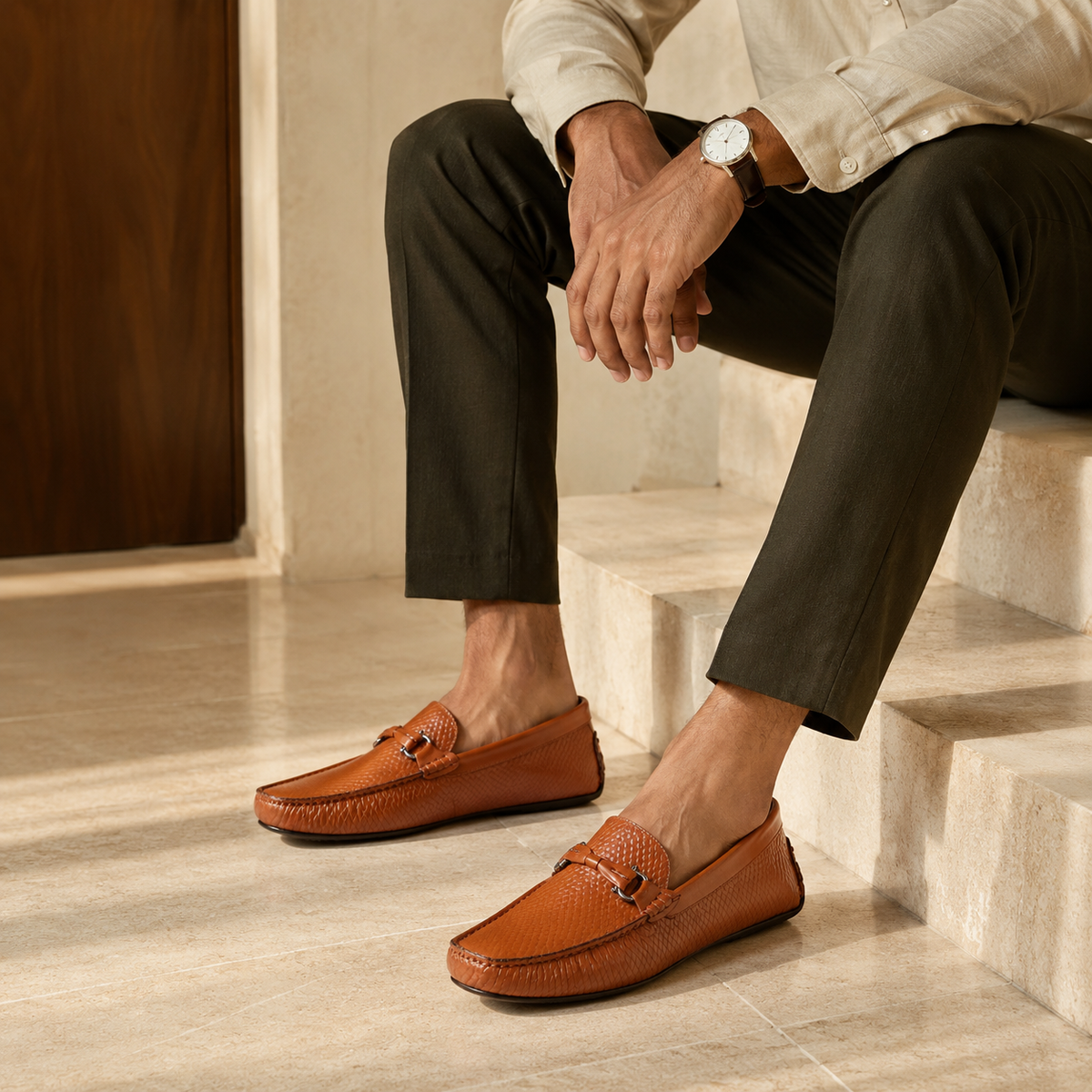 The Cover Tan Men's Leather Driving Loafers Tresmode