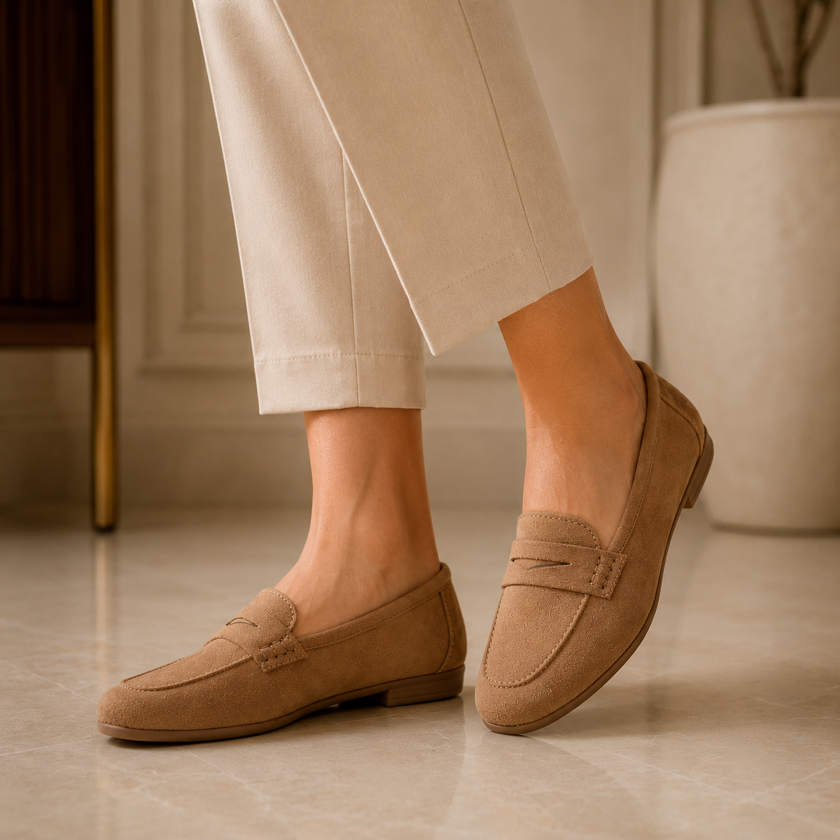 Tresmode Selma Taupe Women's Casual Loafers