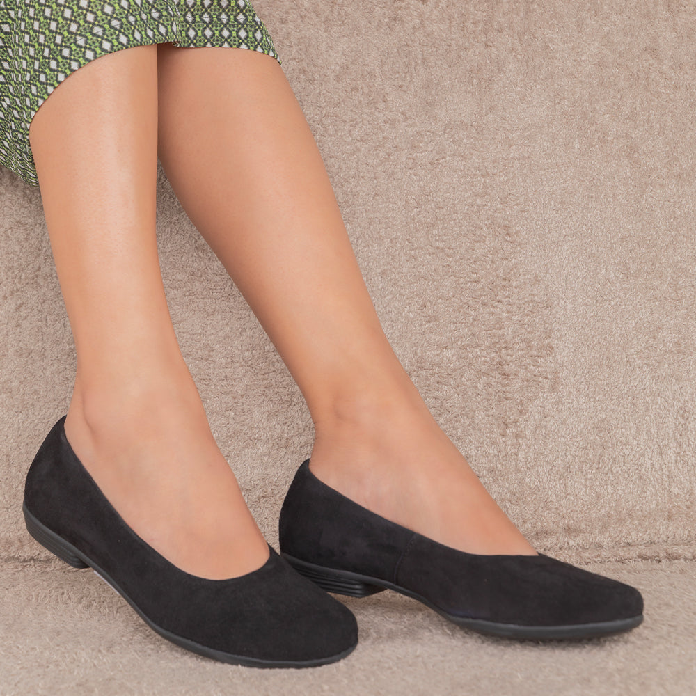 Tresmode Sulip Black Women's Casual Ballerinas
