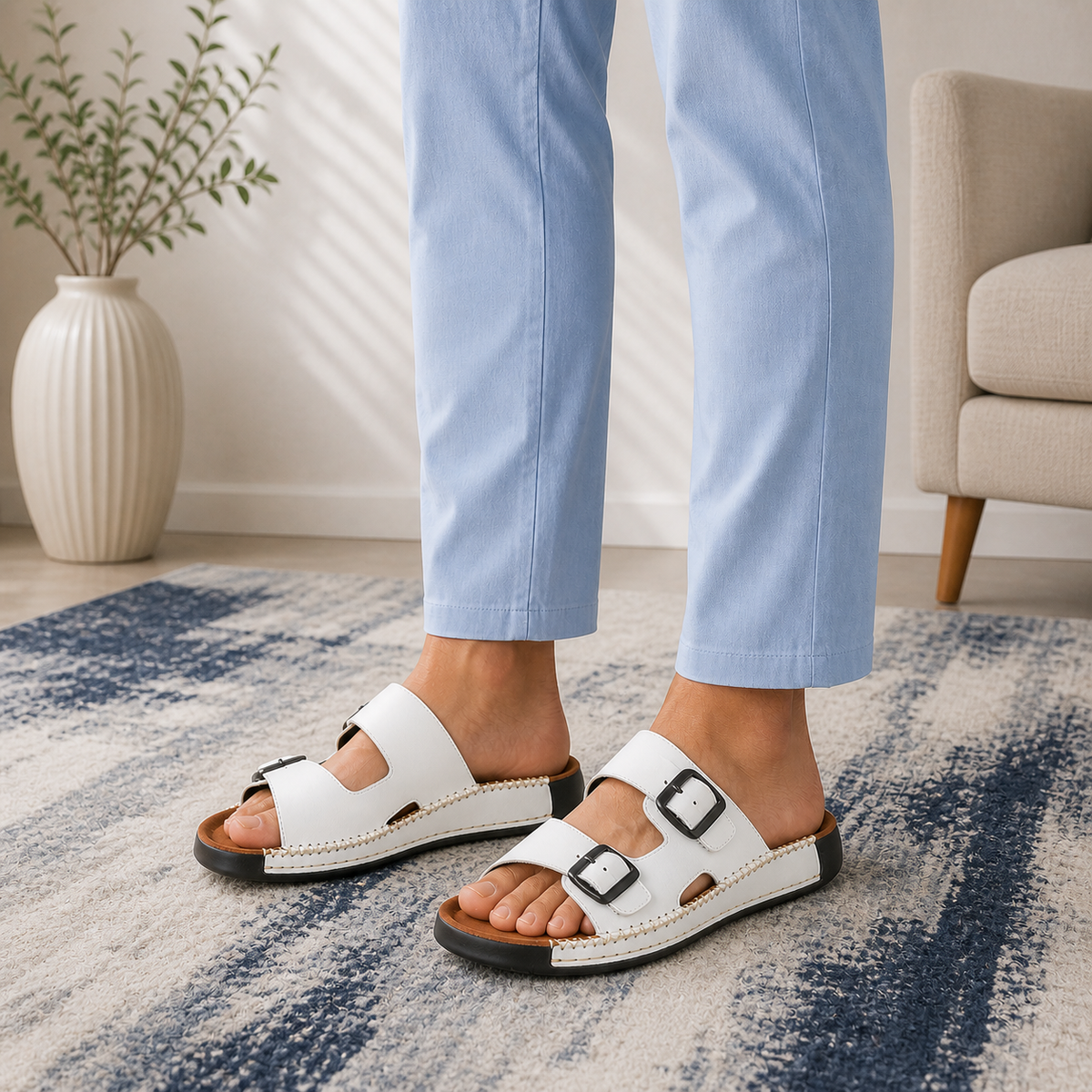 Tresmode Hagri White Men's Sandals