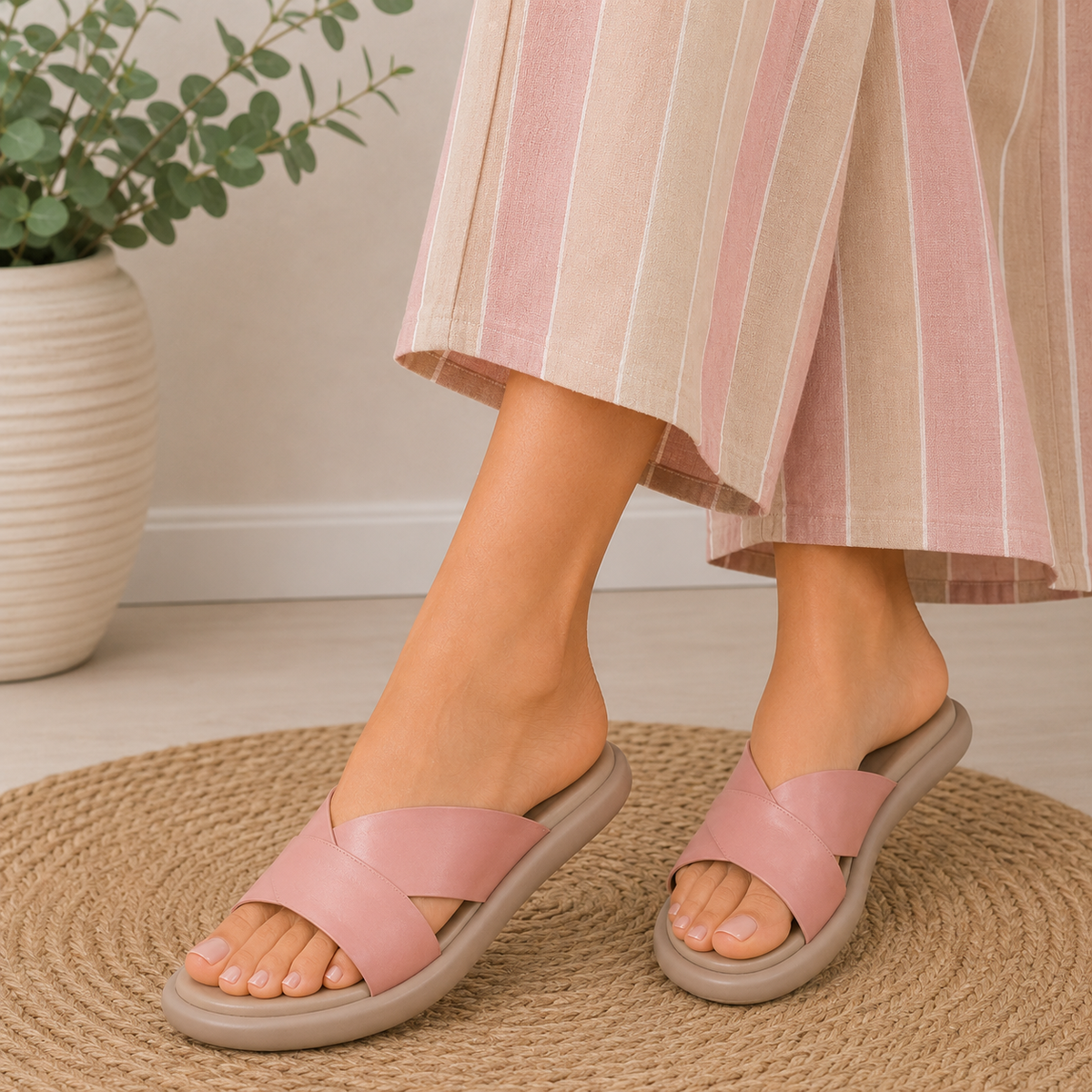 Tresmode Lalita Pink Women's Casual Platform Flats