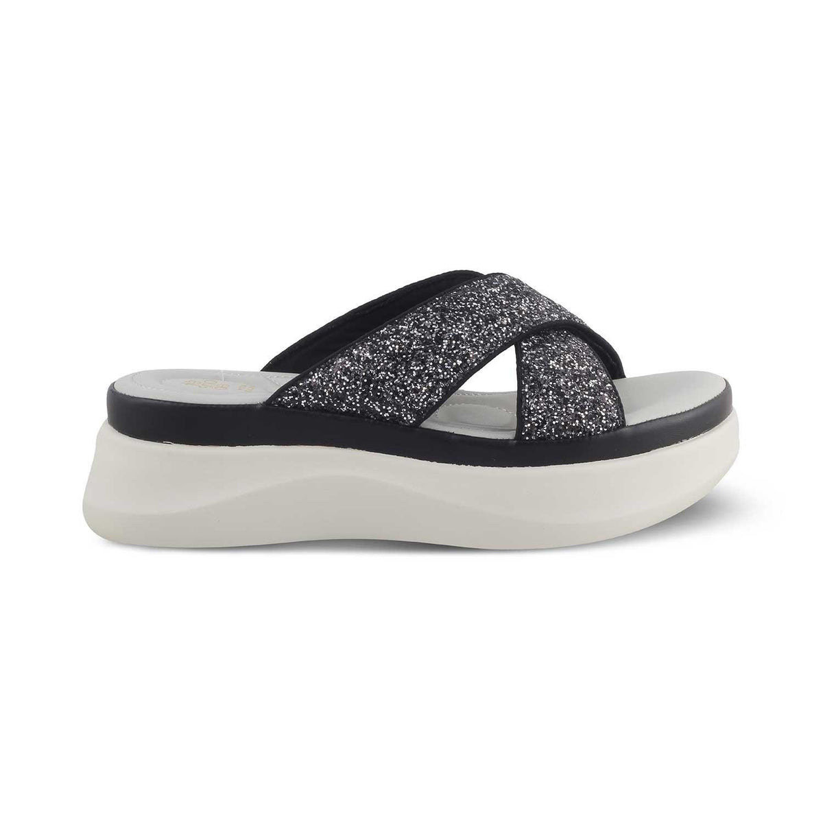 The Tonned Black Women's Dress Wedge Sandals Tresmode - Tresmode