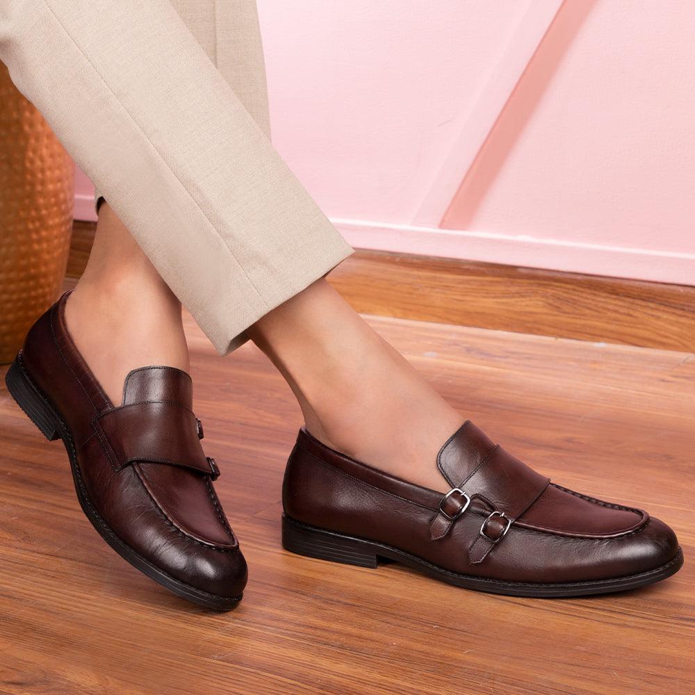 Buy Brown Men's Buckles Monks The Bondy Brown Tresmode