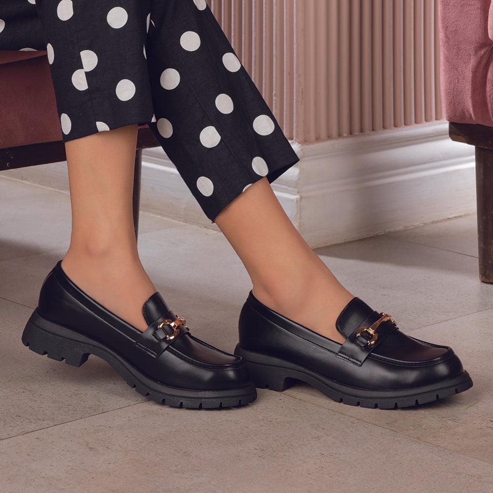 Buy Black Women's Loafers The Helsi Black Tresmode