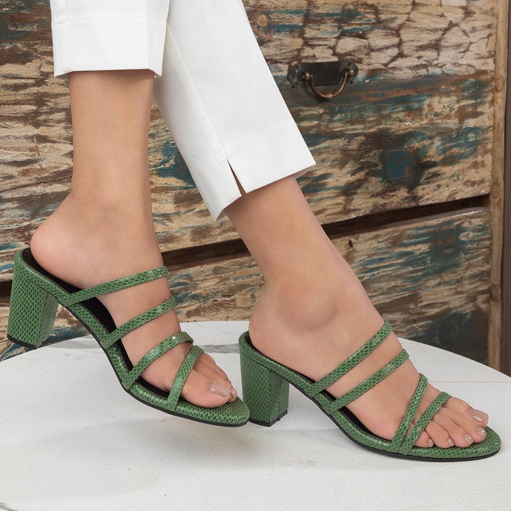 The Imulate Green Women's Dress Block Heel Sandals Tresmode The Imulate Green Women's Dress Block Heel Sandals Tresmode