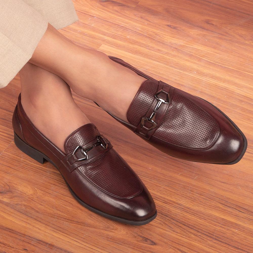 The Montli Brown Men's Leather Loafers Tresmode - Tresmode
