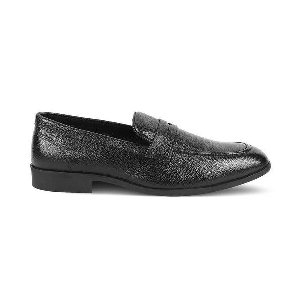 Tresmode Even Black Men's Leather Loafers