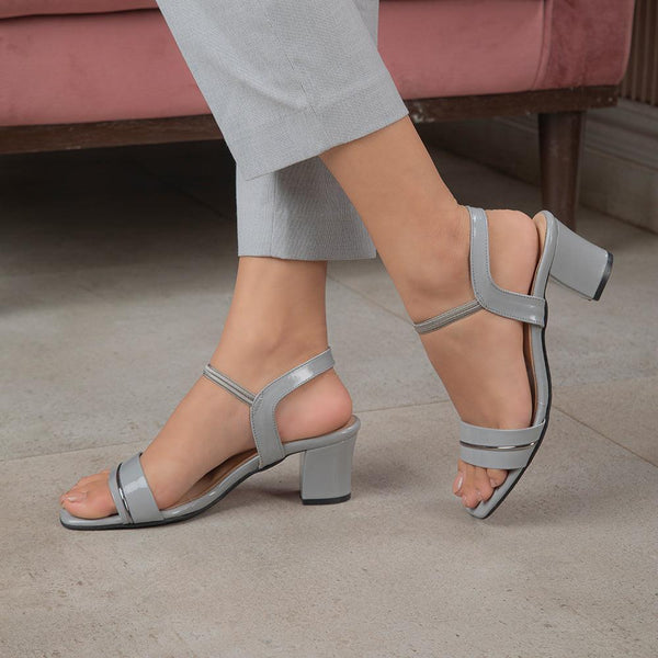 The Rachel Grey Women's Dress Block Heel Sandals Tresmode 36