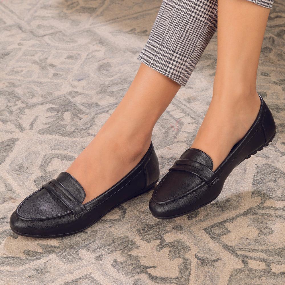 Buy Black Women's Loafers The Snappy Black Tresmode